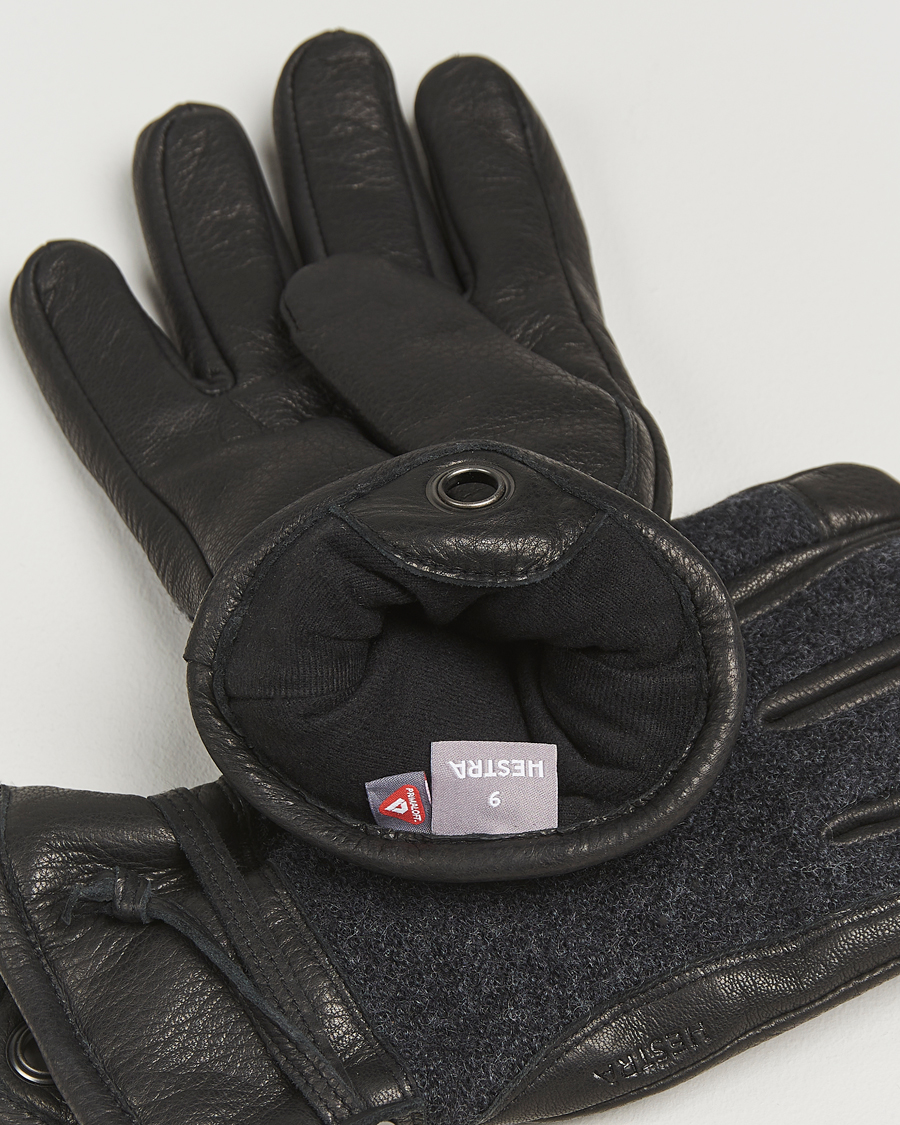 Mies | Käsineet | Hestra | Daniel Wool/Goat Leather Glove Charcoal/Black