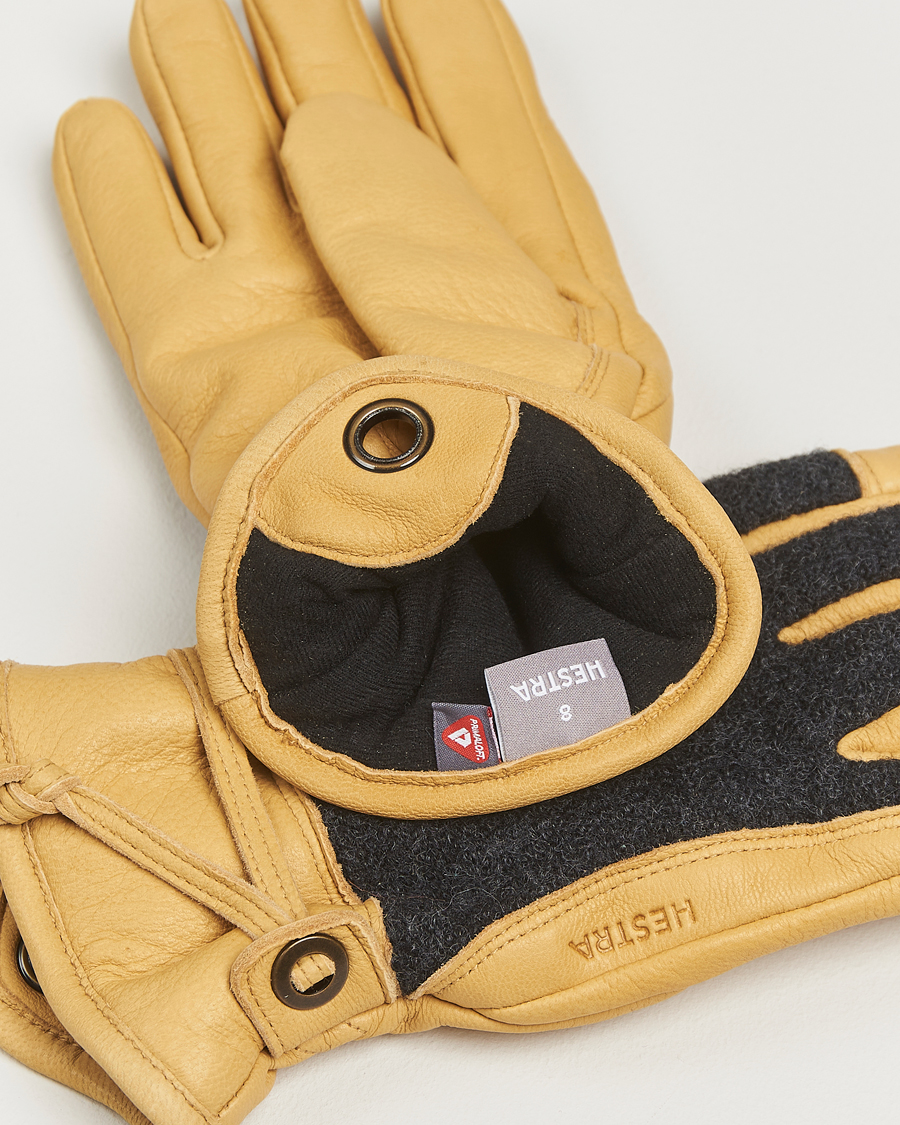 Mies | Käsineet | Hestra | Daniel Wool/Goat Leather Glove Charcoal/Tan