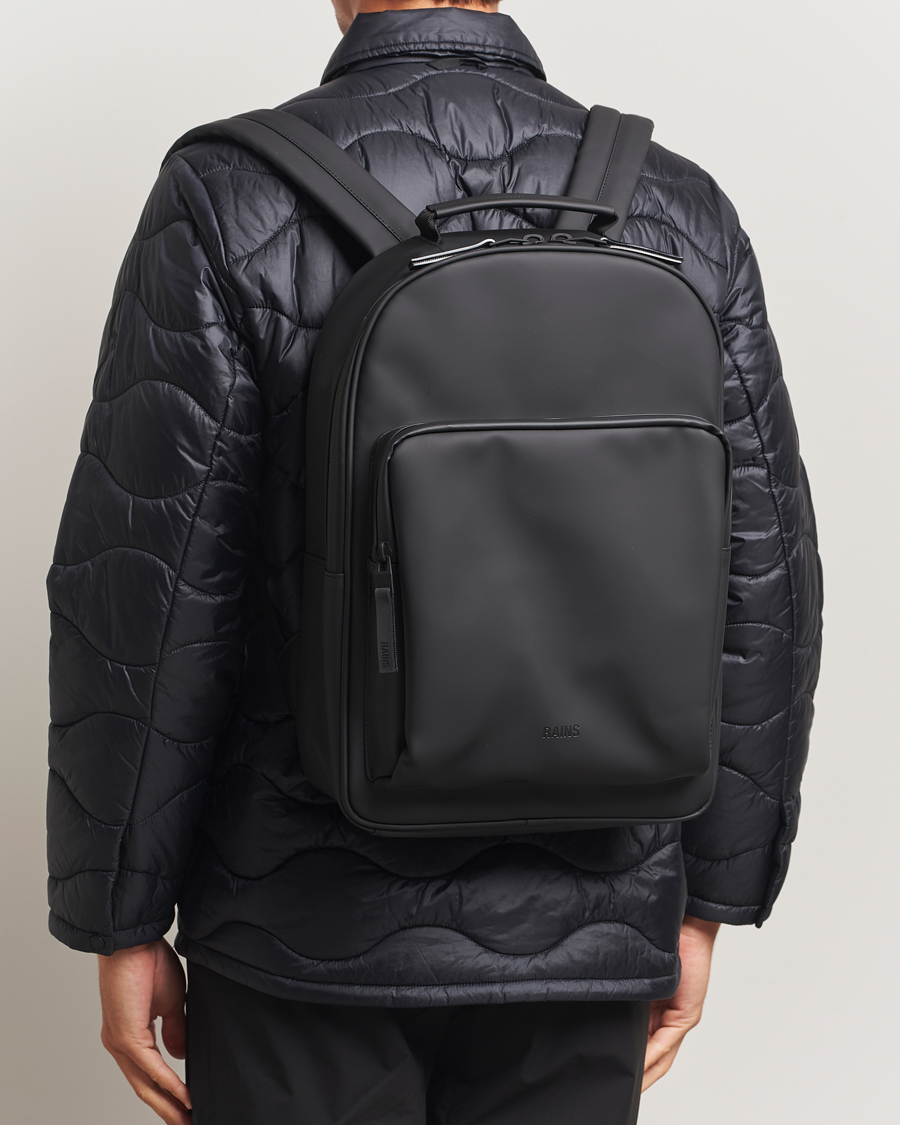 Mies | RAINS Book Daypack Backpack Black | RAINS | Book Daypack Backpack Black