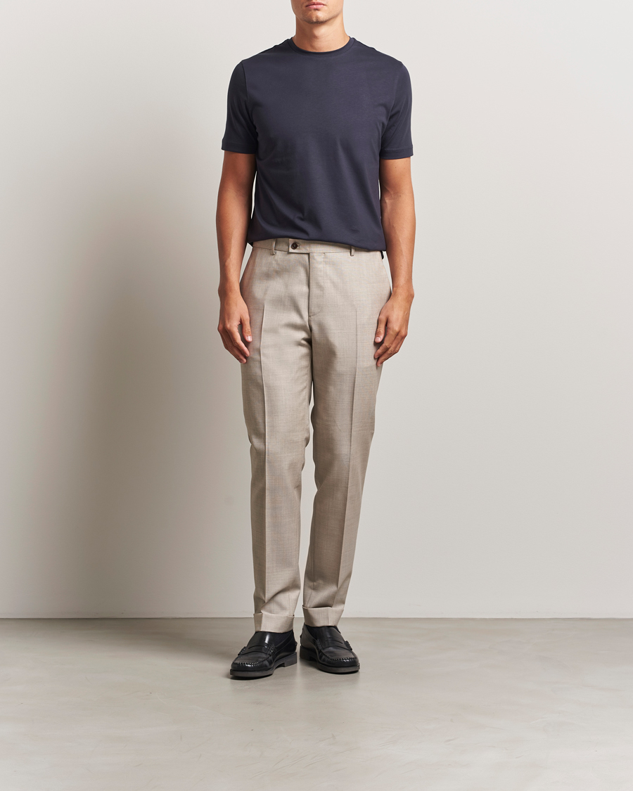 Mies | T-paidat | Stenströms | Supima Cotton T-Shirt Navy
