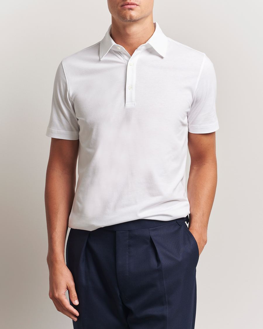Mies | Pikeet | Stenströms | Supima Cotton Polo Shirt White