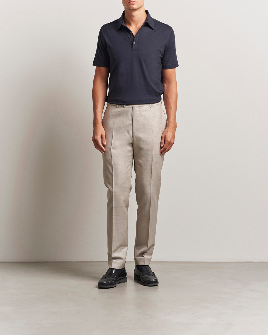 Mies | Pikeet | Stenströms | Supima Cotton Polo Shirt Navy