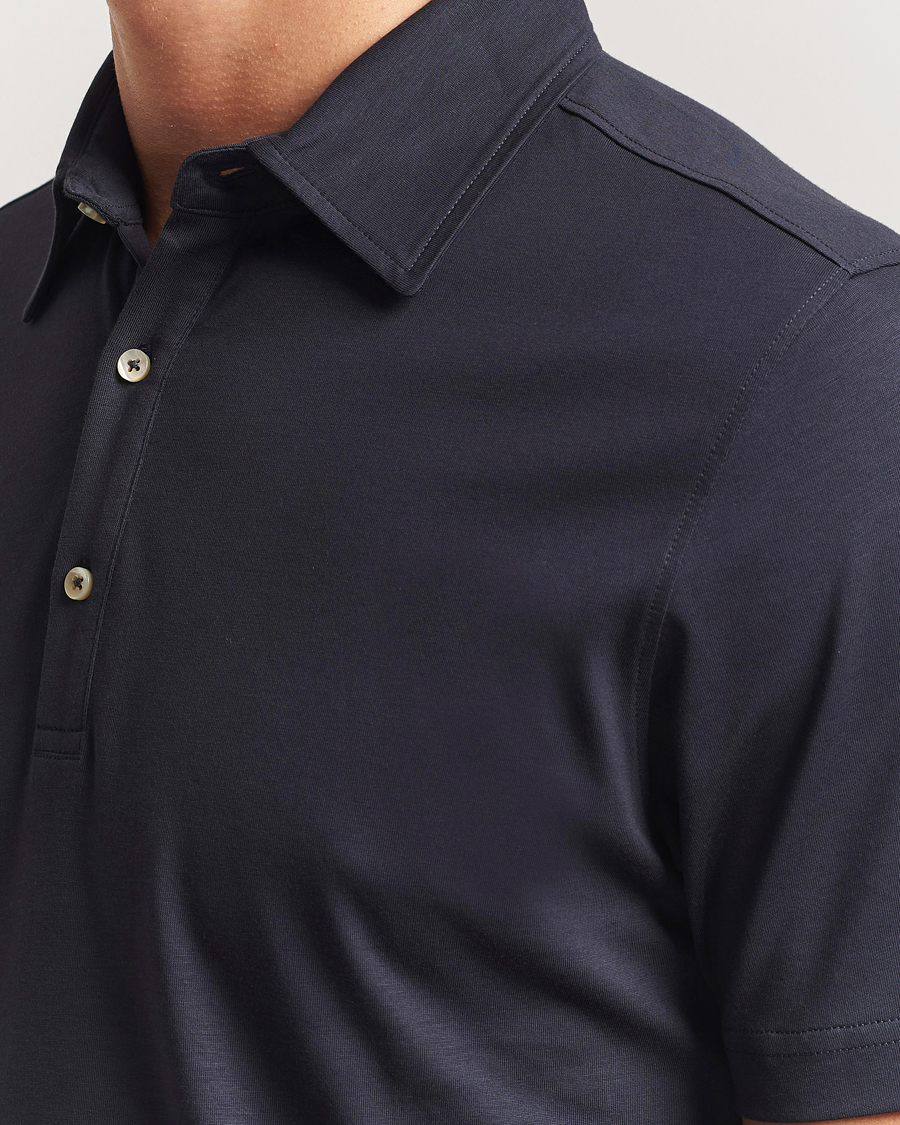 Mies | Pikeet | Stenströms | Supima Cotton Polo Shirt Navy