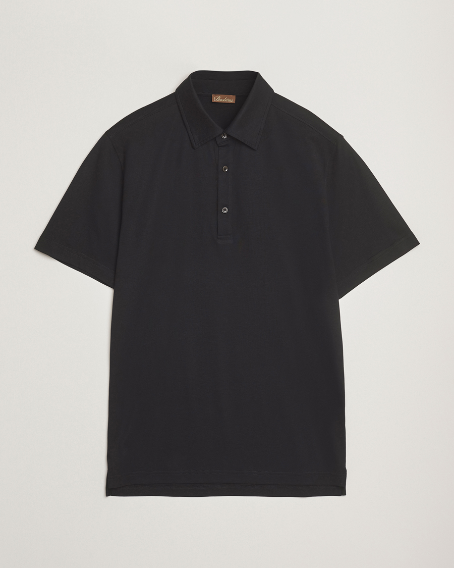 Mies | Pikeet | Stenströms | Supima Cotton Polo Shirt Black