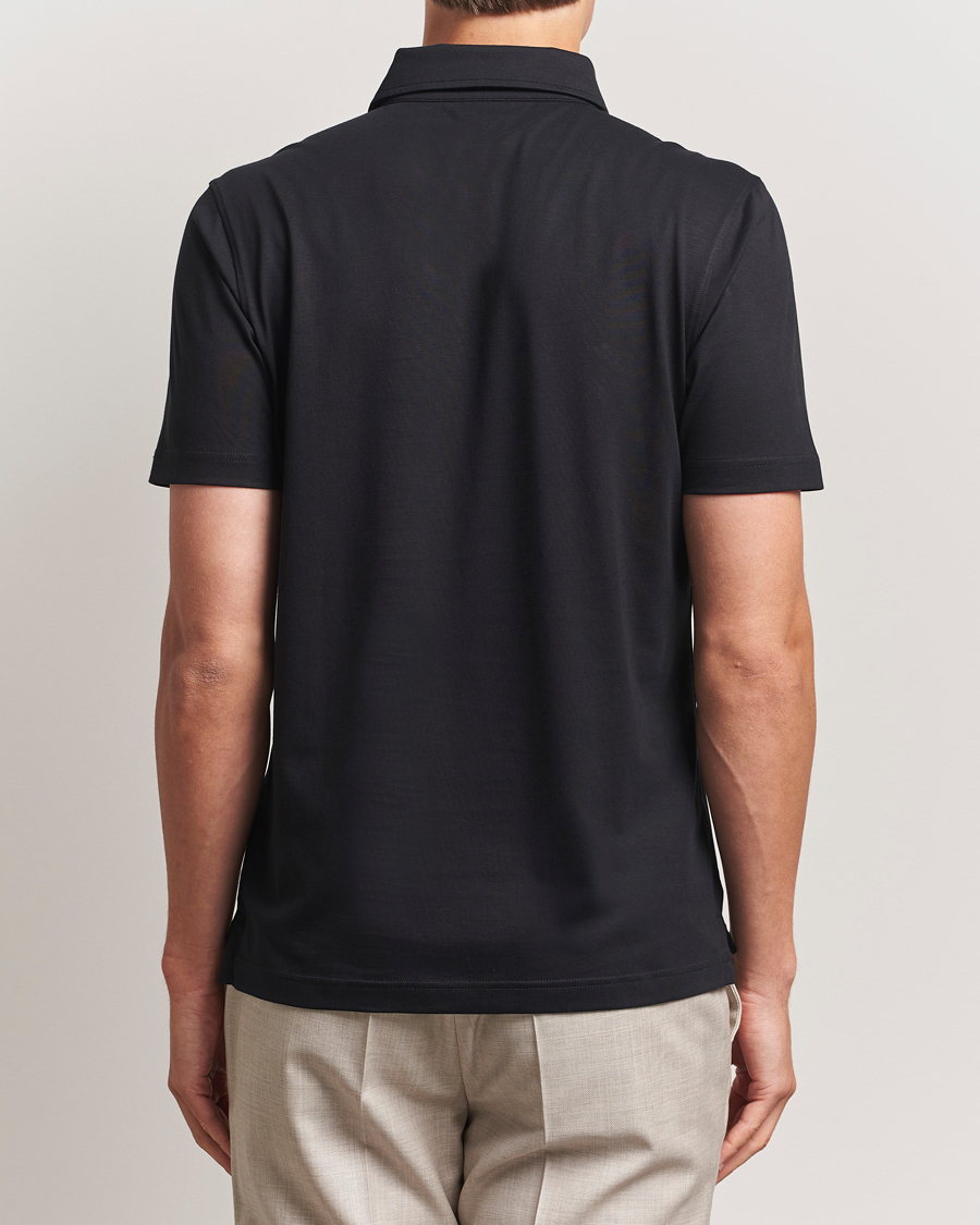 Mies | Pikeet | Stenströms | Supima Cotton Polo Shirt Black