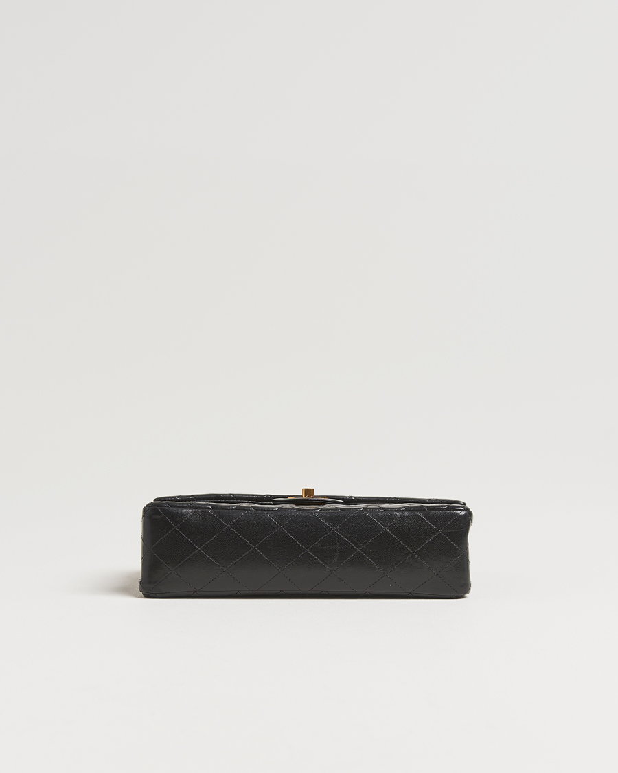 Mies | Chanel Pre-Owned Classic Double Flap Medium Lambskin Black | Chanel Pre-Owned | Classic Double Flap Medium Lambskin Black