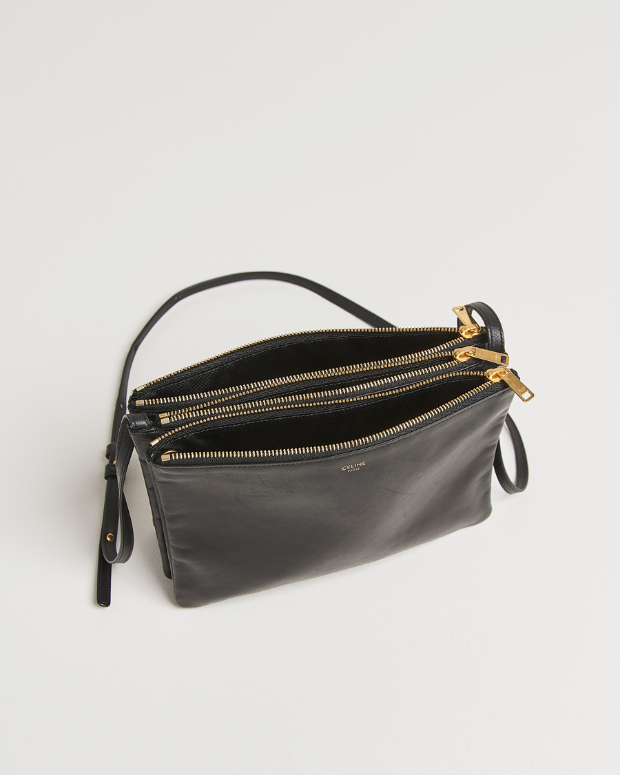 Mies | Celine Pre-Owned Trio Bag Medium Leather Black | Celine Pre-Owned | Trio Bag Medium Leather Black