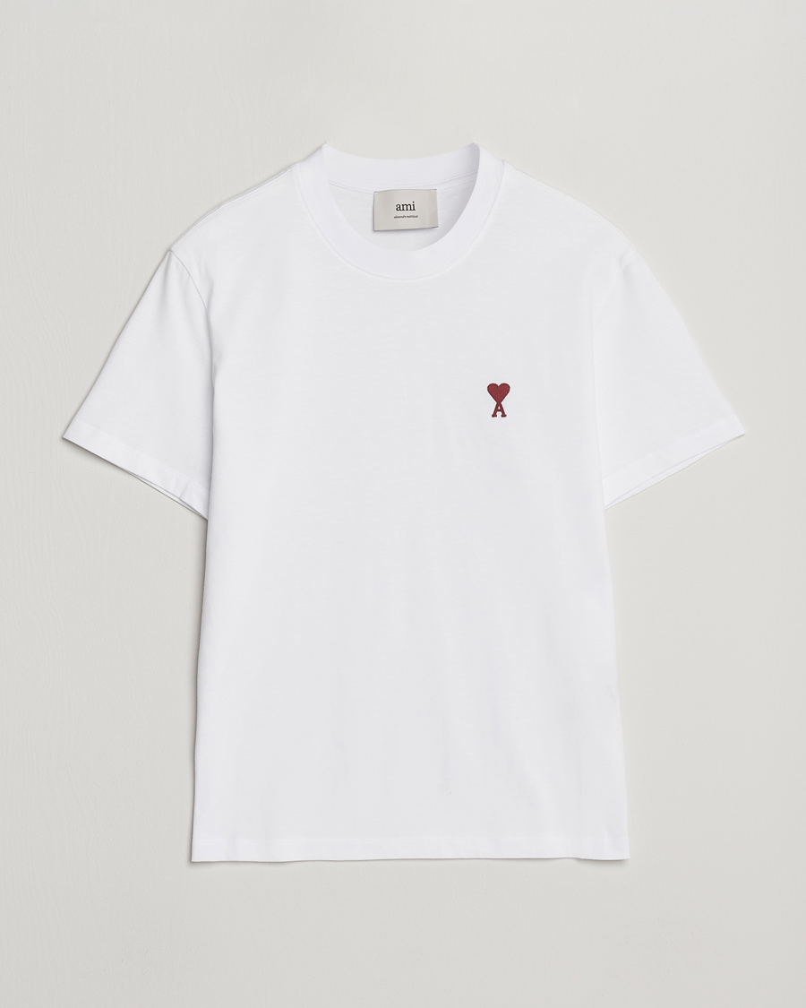 Mies | T-paidat | AMI | Heart Logo T-Shirt White