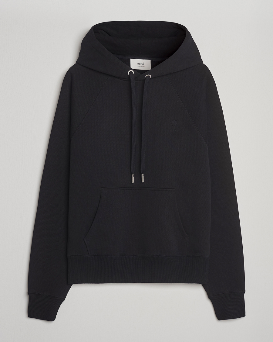 Mies | Puserot | AMI | Tonal Heart Logo Hoodie Black