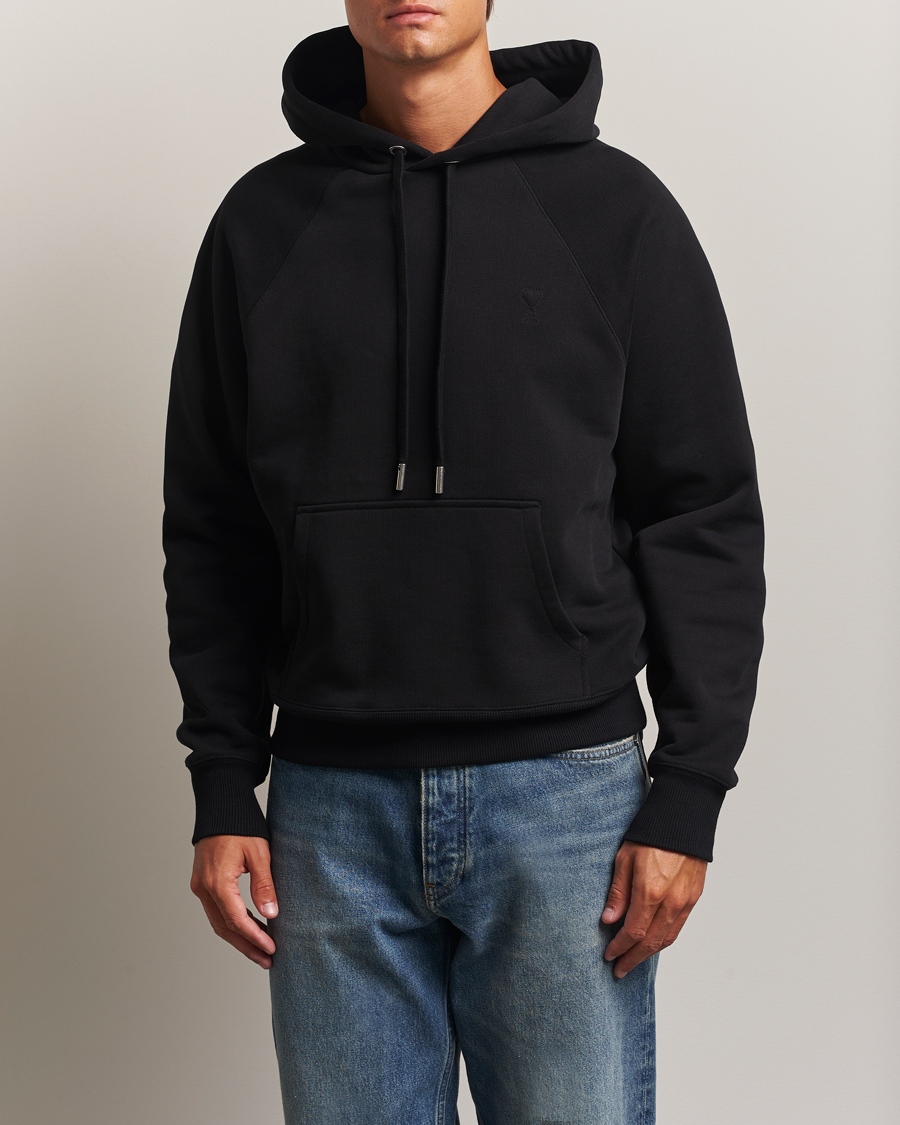 Mies | Puserot | AMI | Tonal Heart Logo Hoodie Black