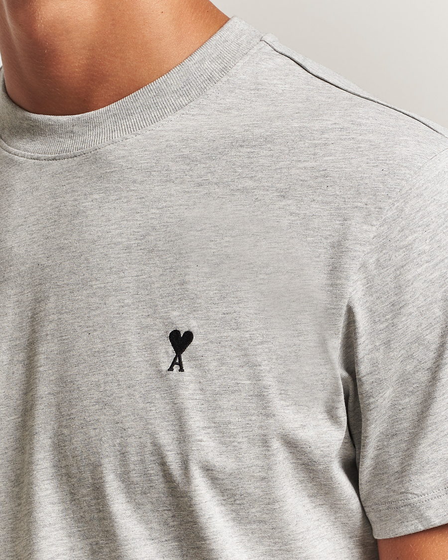 Mies | T-paidat | AMI | Black Heart Logo T-Shirt Grey Heather