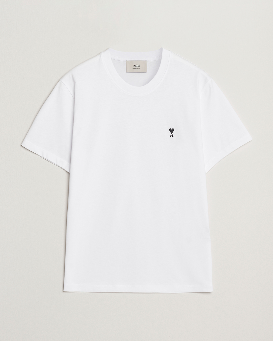 Mies | T-paidat | AMI | Contrast Heart Logo T-Shirt White