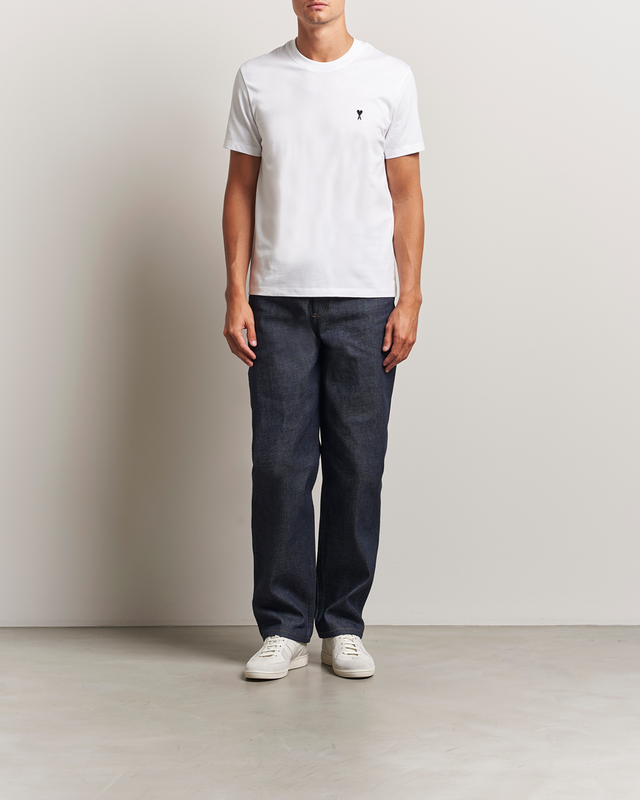 Mies | T-paidat | AMI | Contrast Heart Logo T-Shirt White