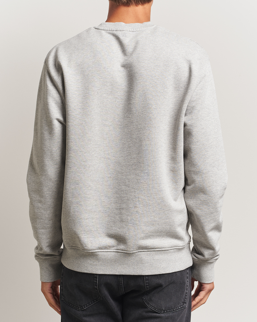 Mies | Puserot | AMI | Black Heart Logo Sweatshirt Grey Heather