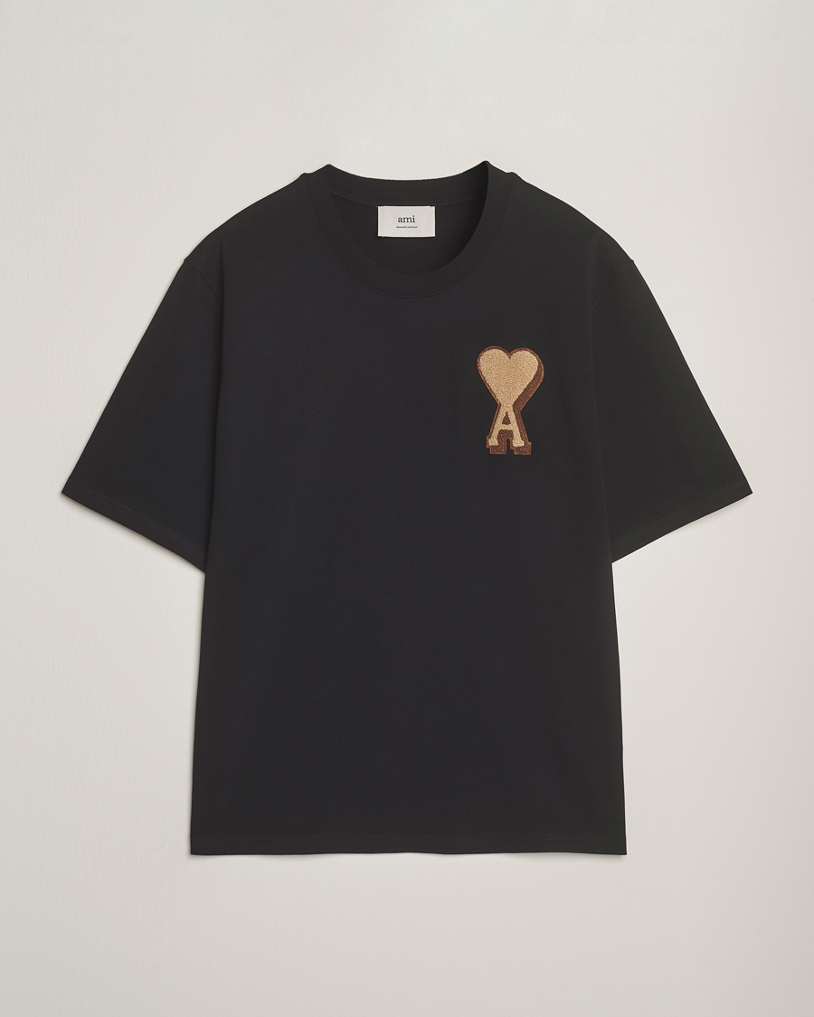 Mies | T-paidat | AMI | Patch Heart T-Shirt Black