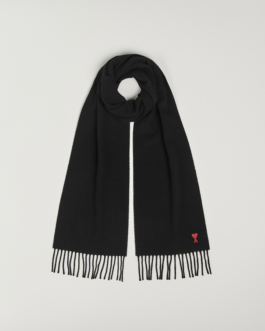 Mies | Kaulaliinat | AMI | Heart Logo Scarf Black