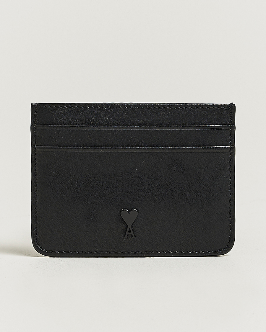 Mies | Lompakot | AMI | Tonal Heart Logo Card Holder Black