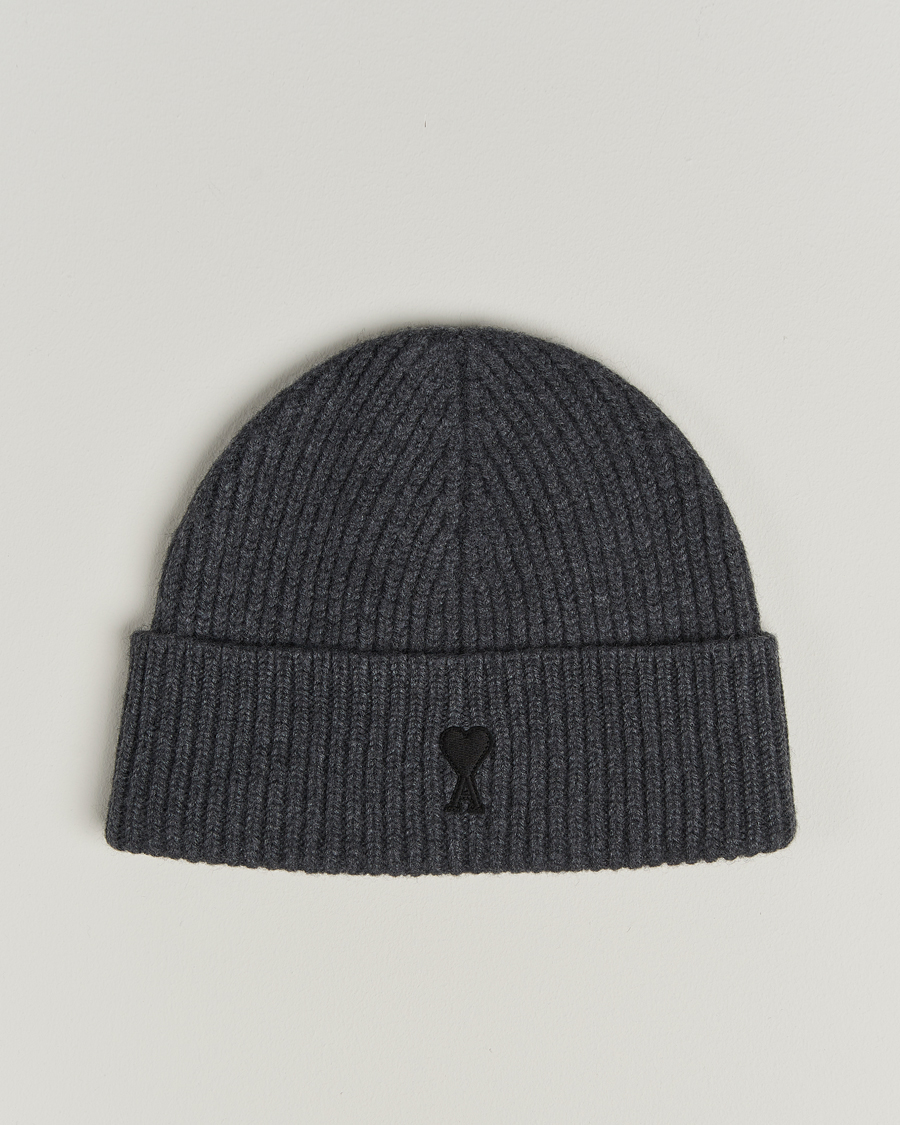 Mies | Pipot | AMI | Heart Logo Beanie Dark Grey