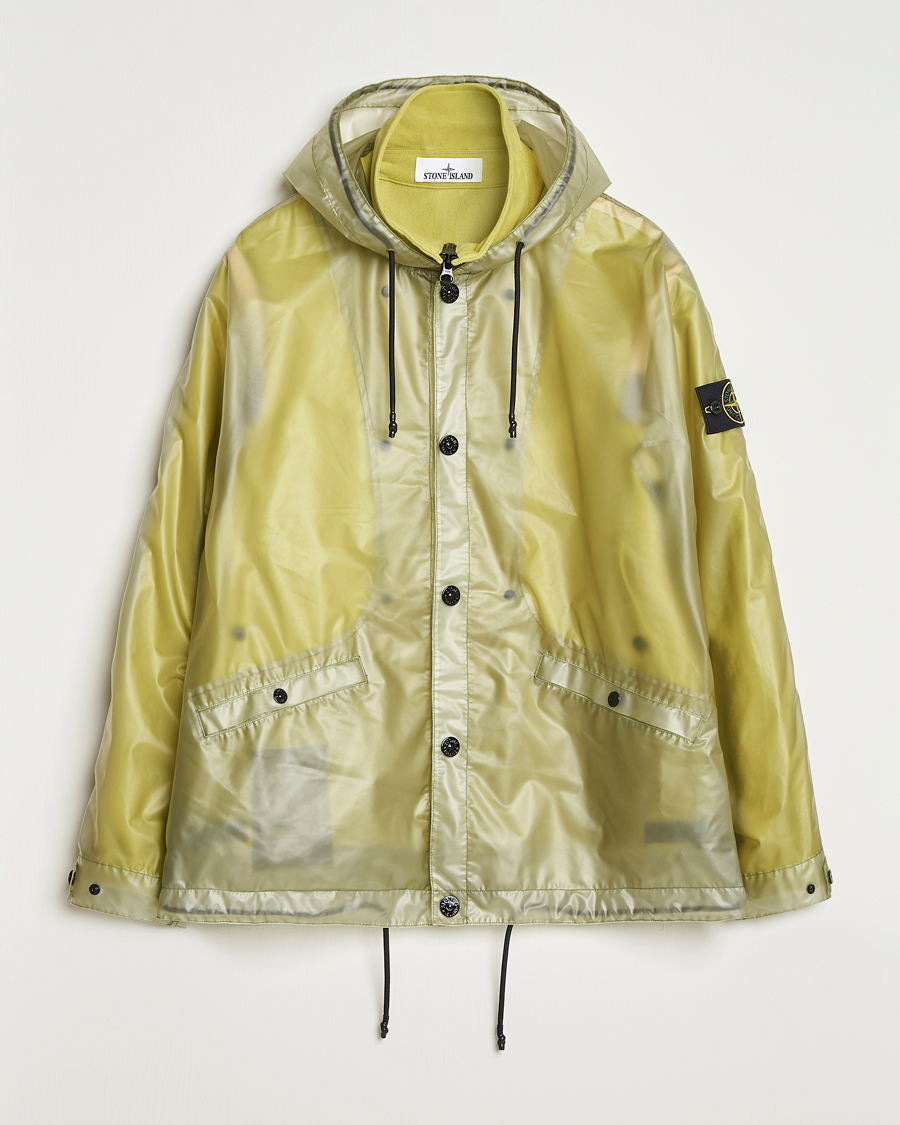 Mies | Takit | Stone Island | Translusent Cover Moleskin Short Parka Green