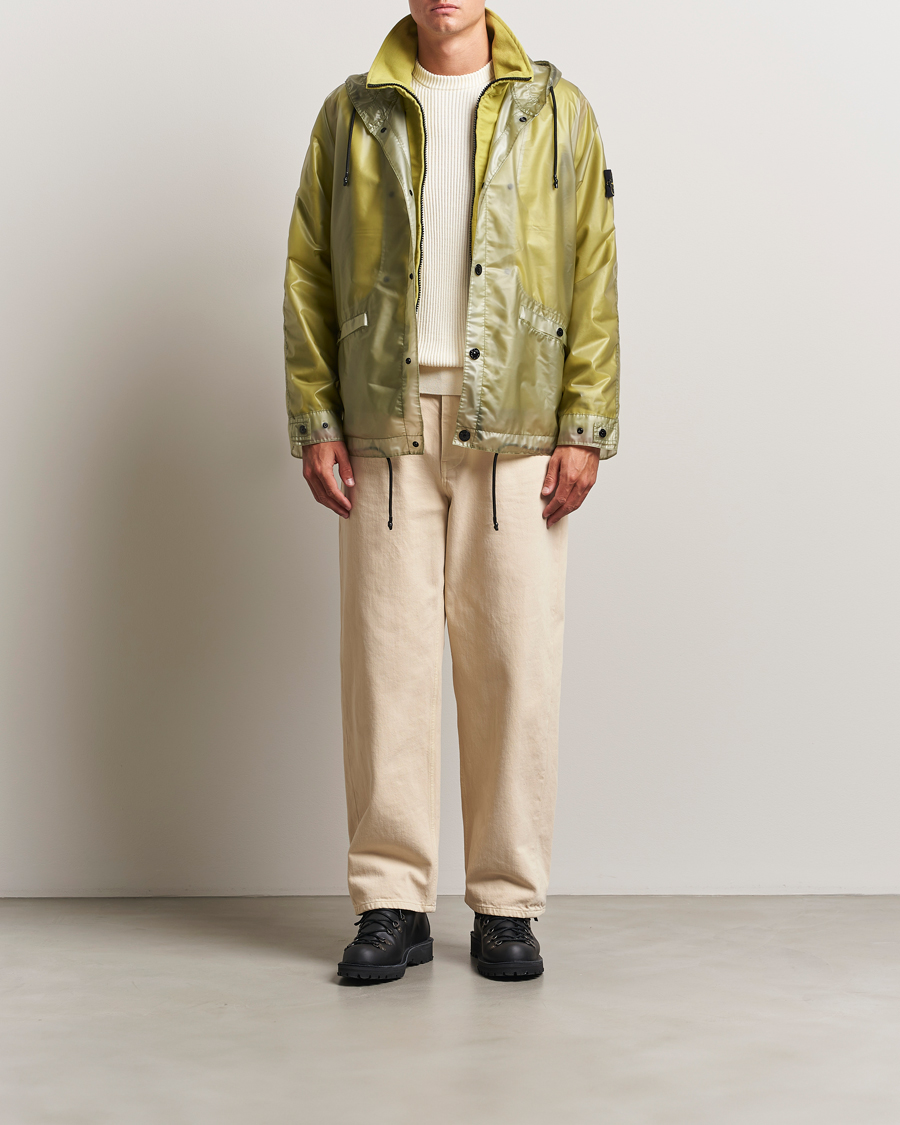 Mies | Takit | Stone Island | Translusent Cover Moleskin Short Parka Green