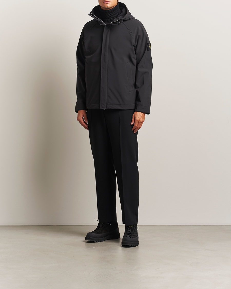 Mies | Takit | Stone Island | Soft Shell Lined Short Parka Black