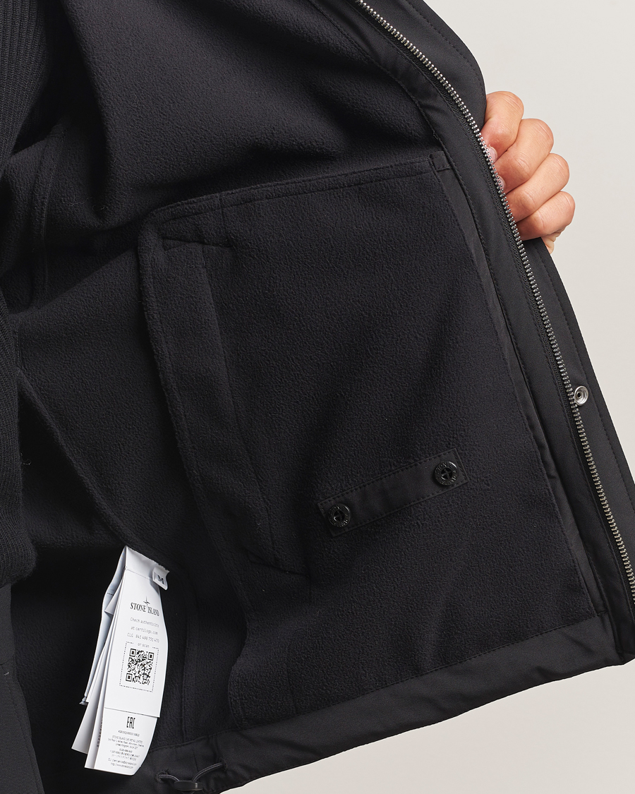 Mies | Takit | Stone Island | Soft Shell Lined Short Parka Black