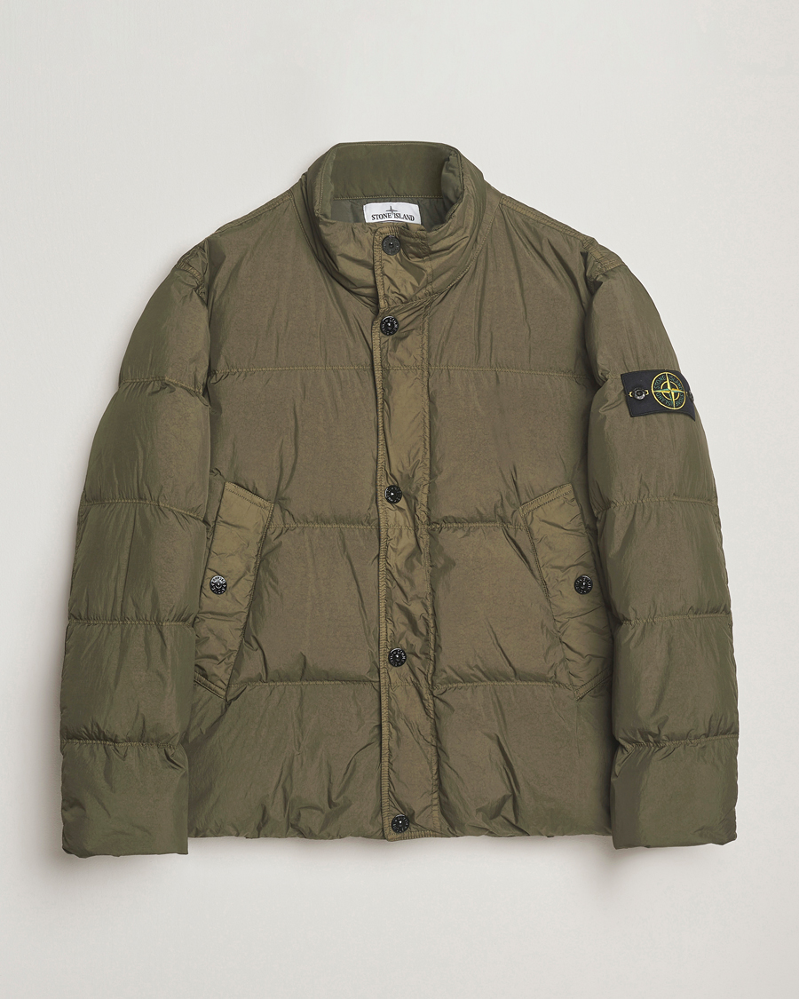 Mies | Takit | Stone Island | Crinkle Reps Down Jacket Military Green