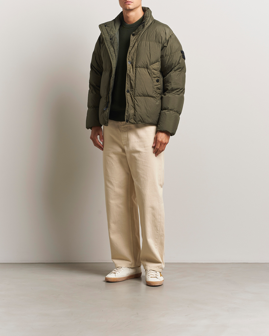 Mies | Takit | Stone Island | Crinkle Reps Down Jacket Military Green