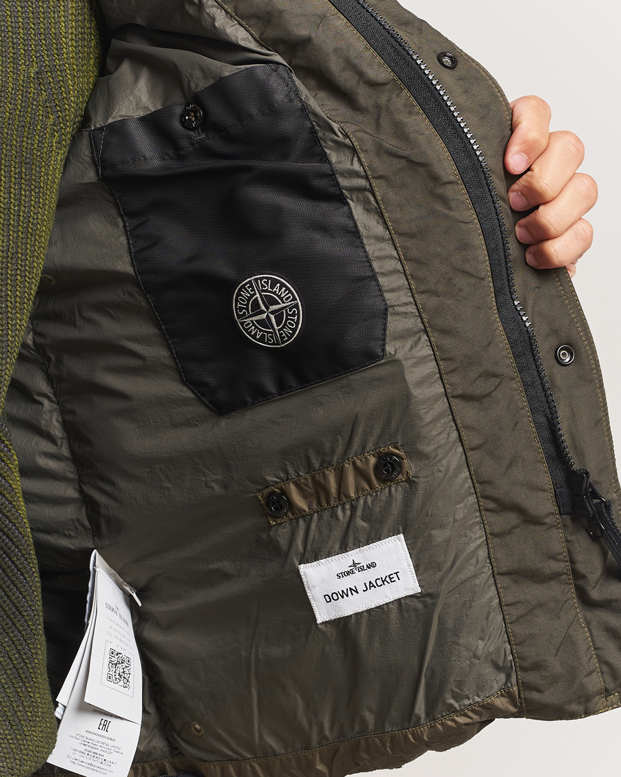 Mies | Takit | Stone Island | Crinkle Reps Down Jacket Military Green