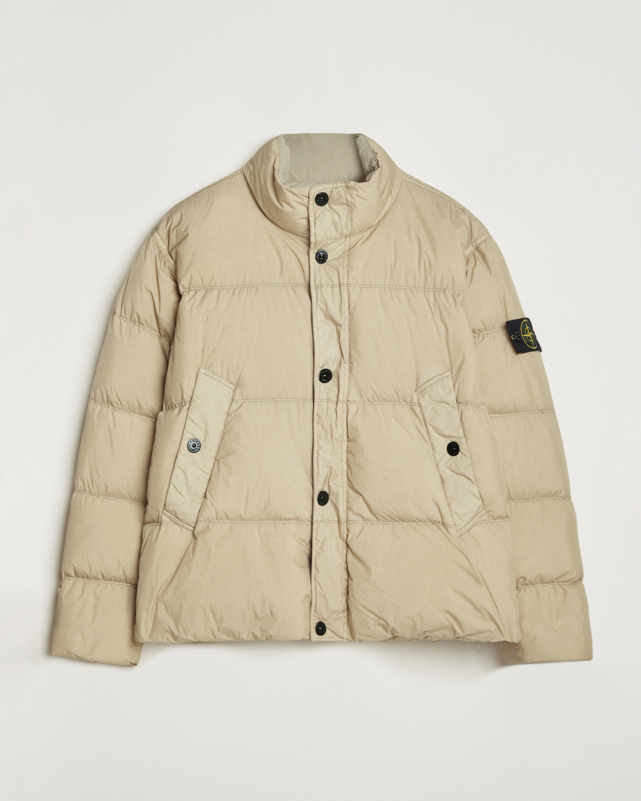 Mies | Takit | Stone Island | Crinkle Reps Down Jacket Beige