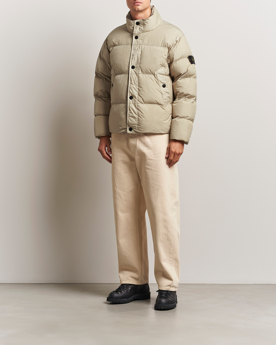 Mies | Takit | Stone Island | Crinkle Reps Down Jacket Beige