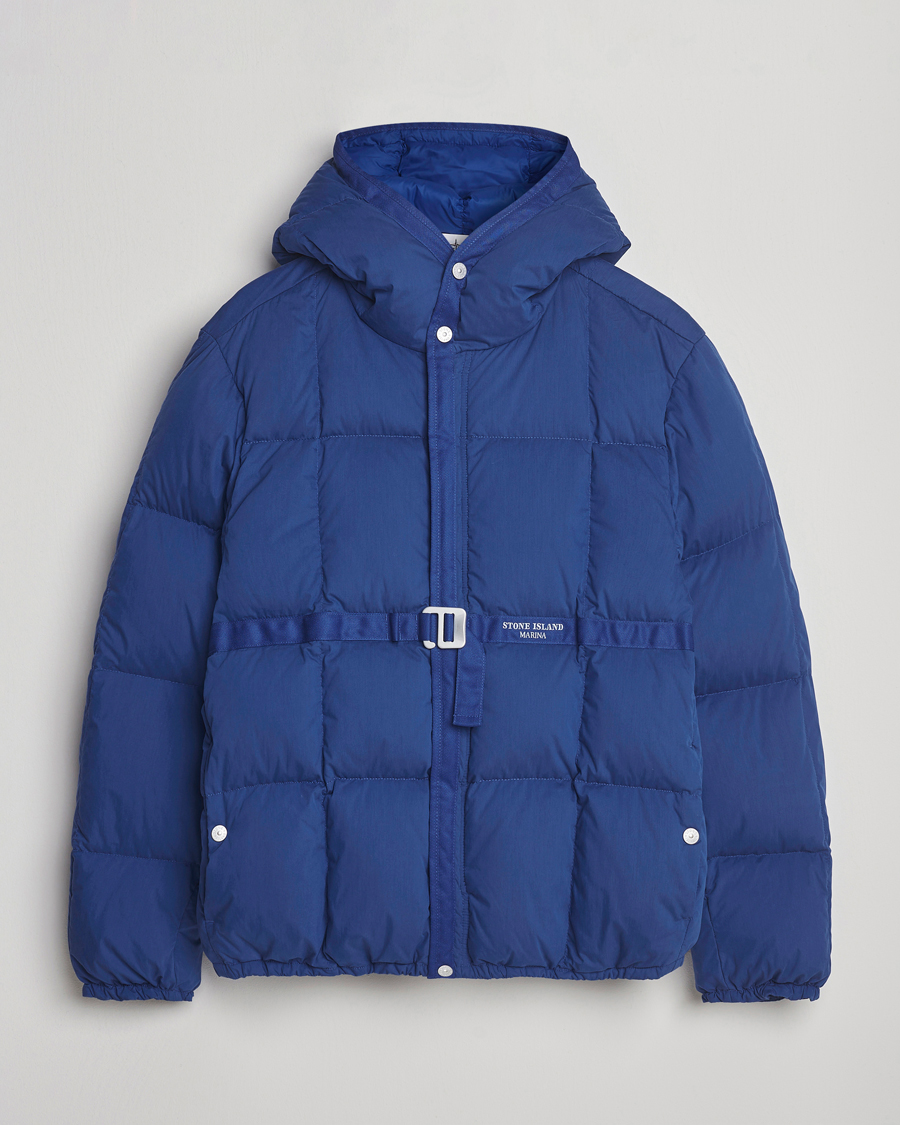 Mies | Takit | Stone Island | Marina Cotton/Nylon Tela Down Jacket Bright Blue