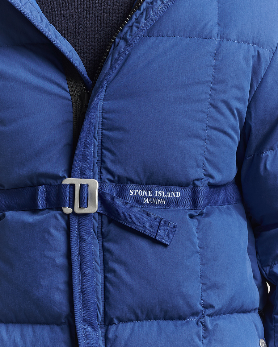 Mies | Takit | Stone Island | Marina Cotton/Nylon Tela Down Jacket Bright Blue