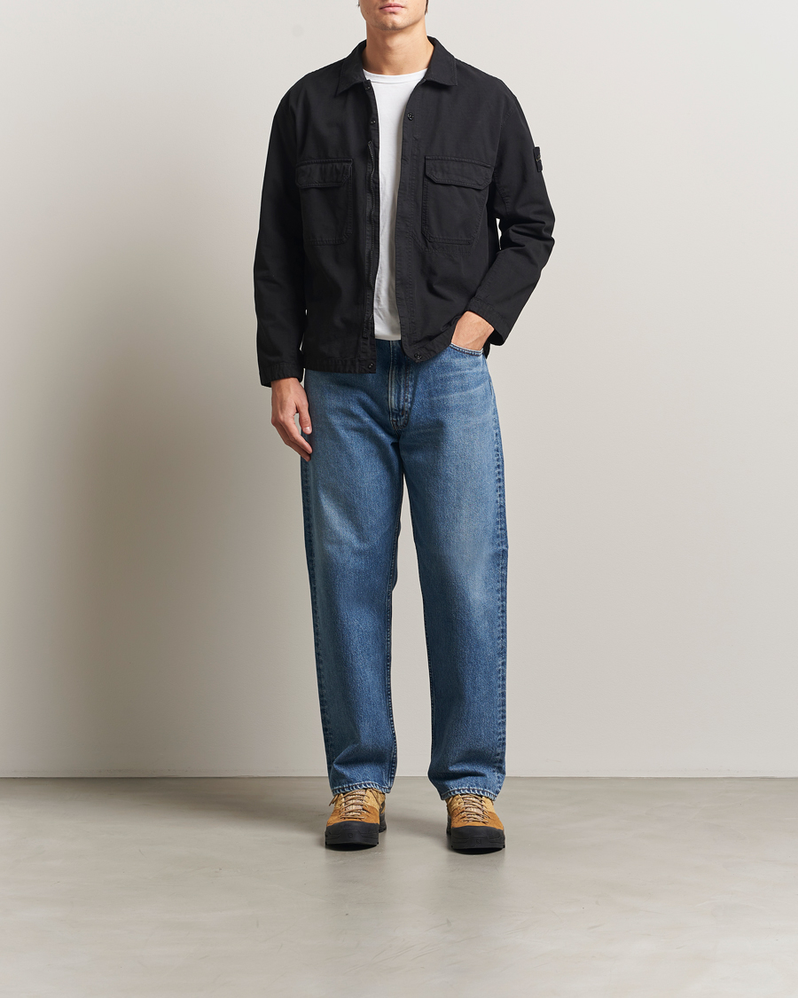 Mies | Kauluspaidat | Stone Island | Organic Cotton Ripstop Overshirt Black