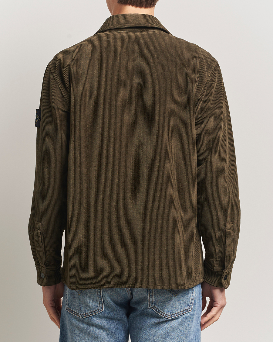 Mies | Kauluspaidat | Stone Island | Organic Cotton Cord Overshirt Military Green