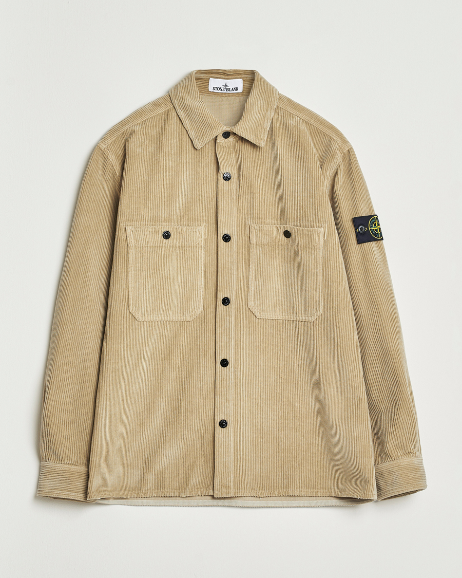 Mies | Kauluspaidat | Stone Island | Organic Cotton Cord Overshirt Beige