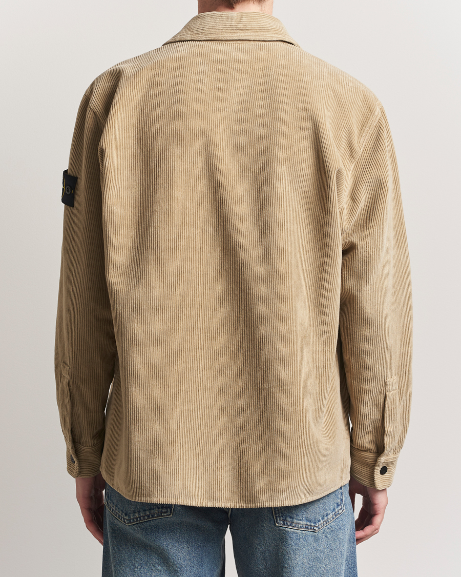 Mies | Kauluspaidat | Stone Island | Organic Cotton Cord Overshirt Beige