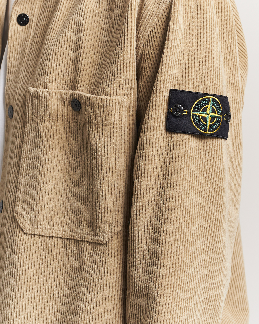 Mies | Kauluspaidat | Stone Island | Organic Cotton Cord Overshirt Beige