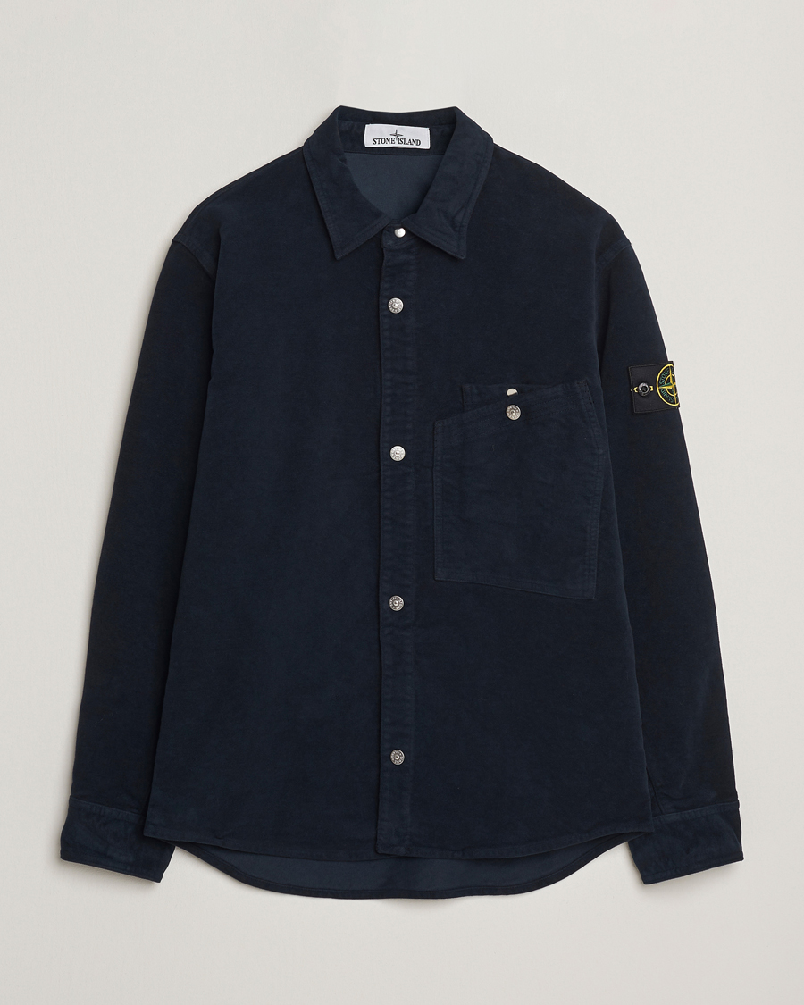 Mies | Kauluspaidat | Stone Island | Cotton Moleskin Overshirt Navy