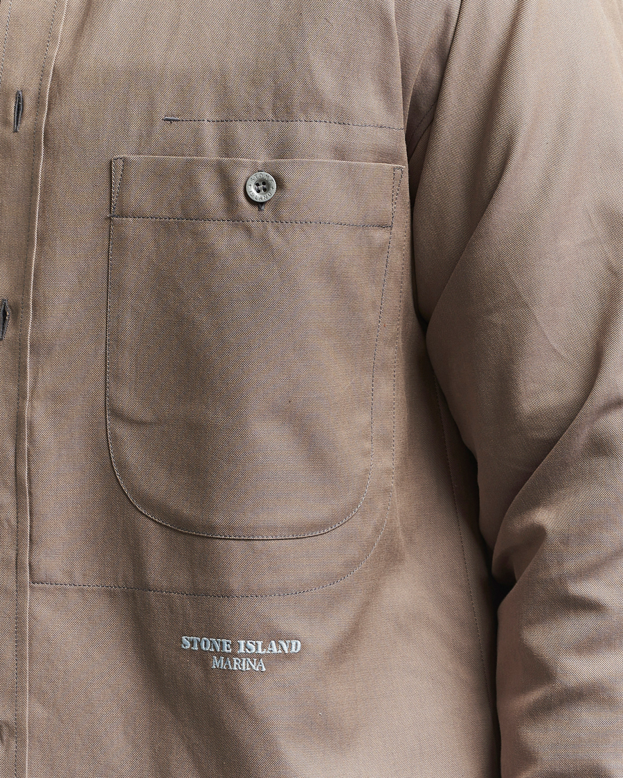Mies | Kauluspaidat | Stone Island | Marina Organic Oxford Cotton Shirt Tobacco
