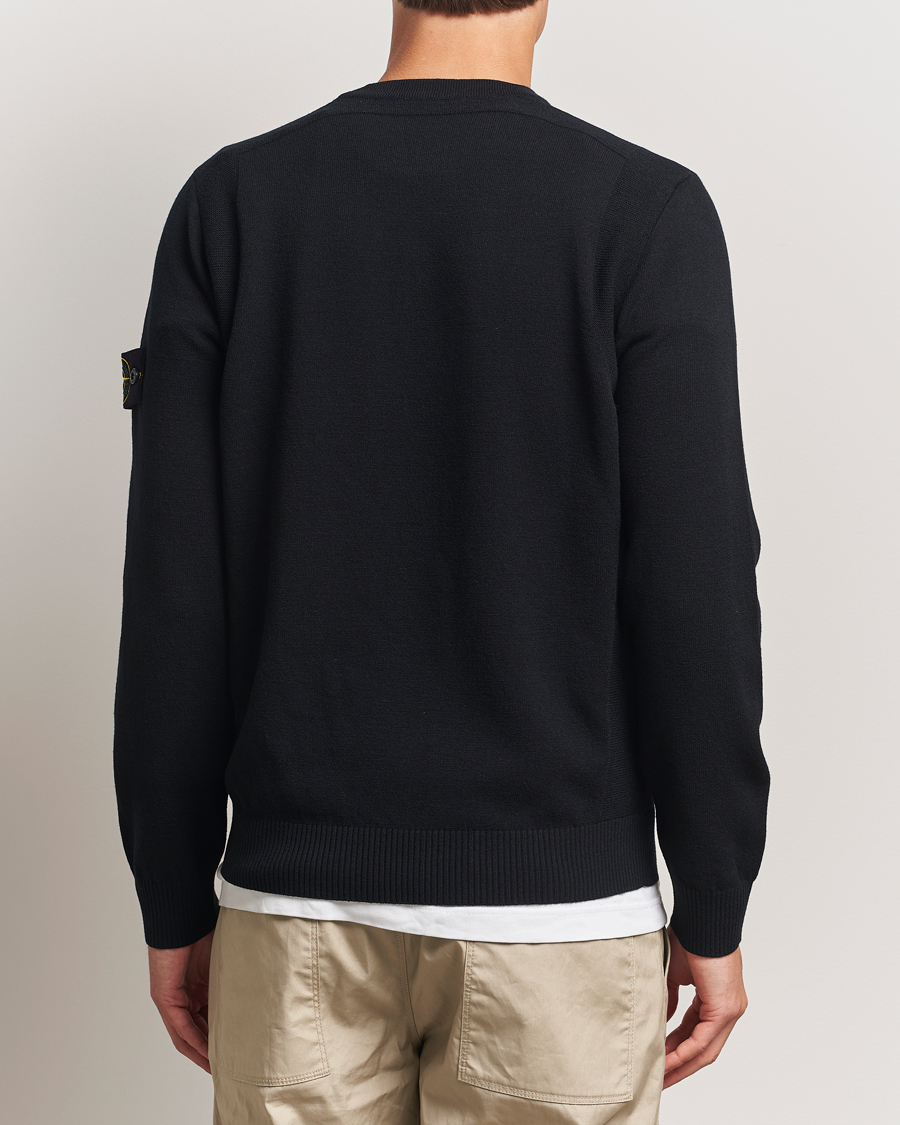 Mies | Puserot | Stone Island | Stretch Wool Knitted Jumper Black