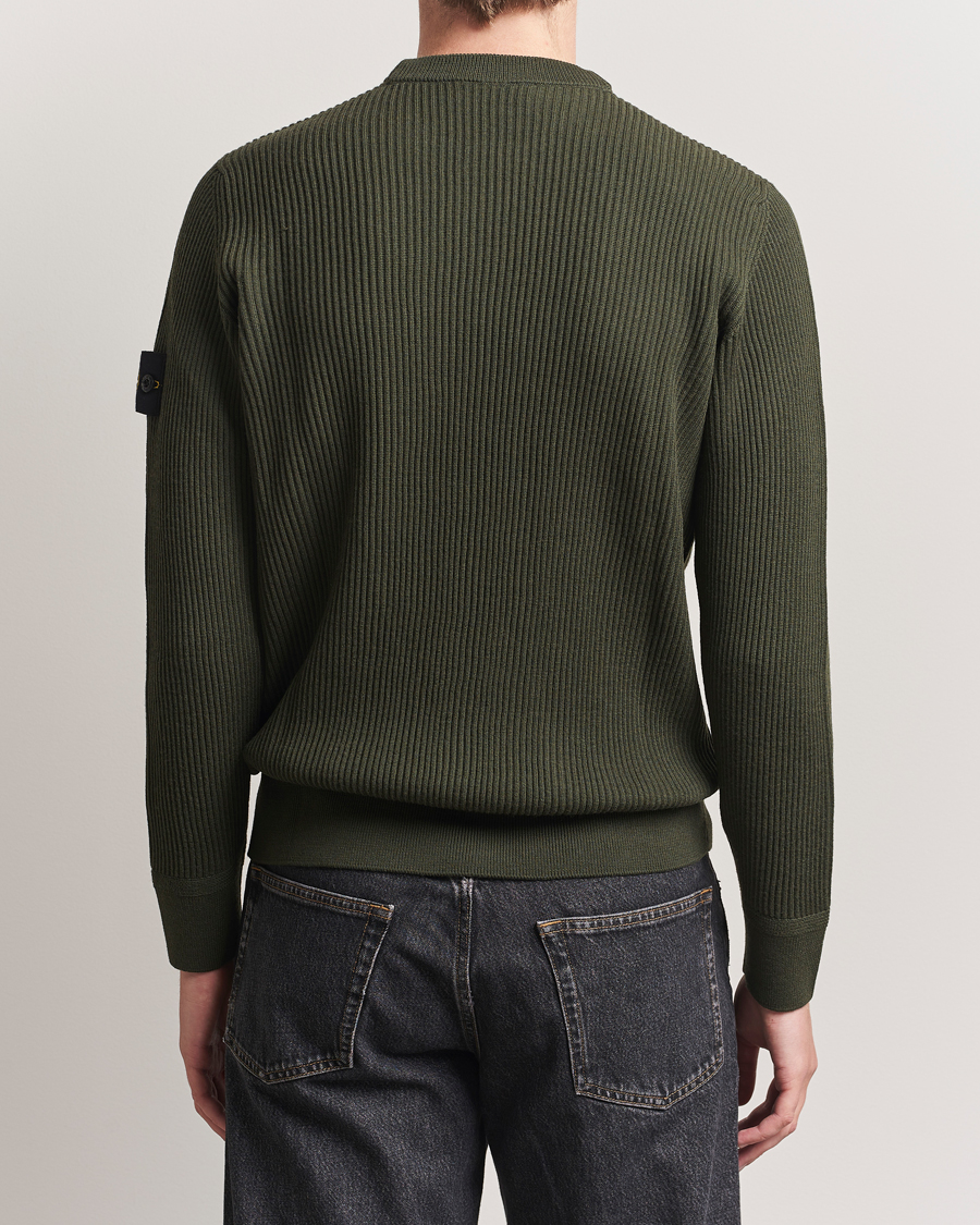 Mies | Puserot | Stone Island | Full Rib Crewneck Military Green