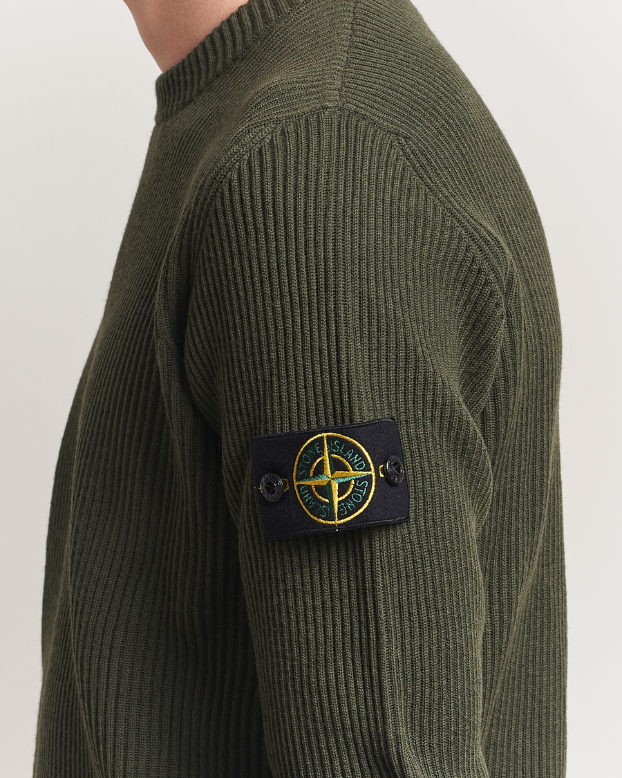 Mies | Puserot | Stone Island | Full Rib Crewneck Military Green