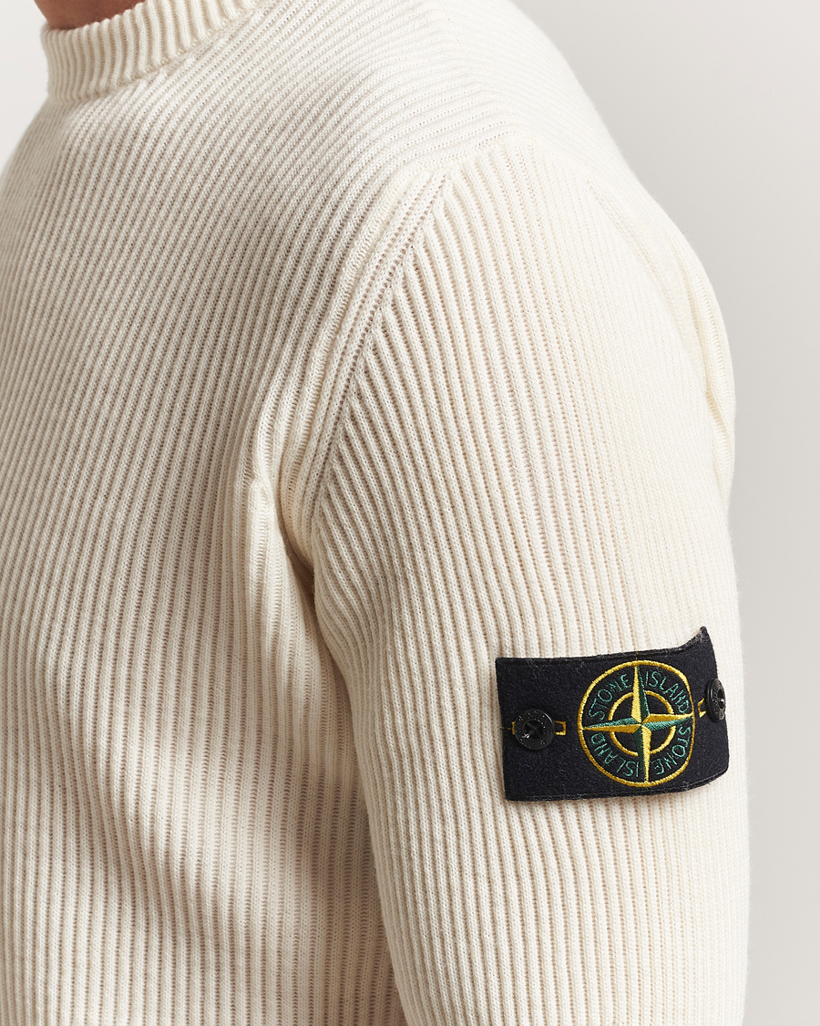 Mies | Puserot | Stone Island | Full Rib Crewneck Ivory
