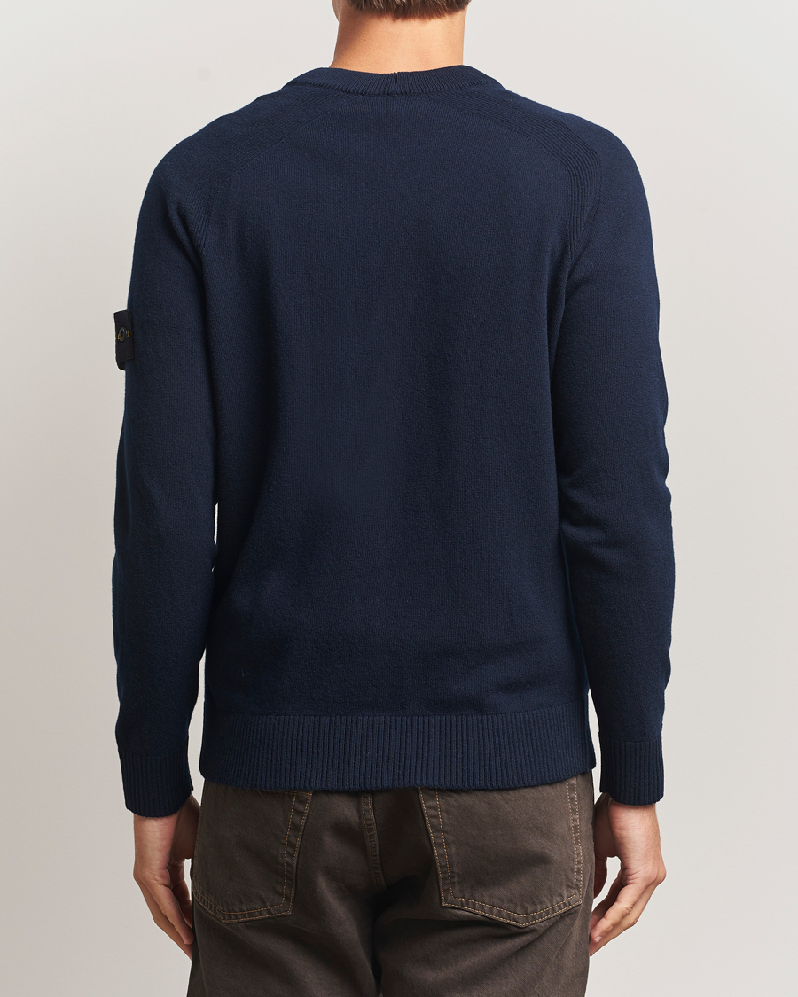 Mies | Puserot | Stone Island | Knitted Geelong Wool Cardigan Navy