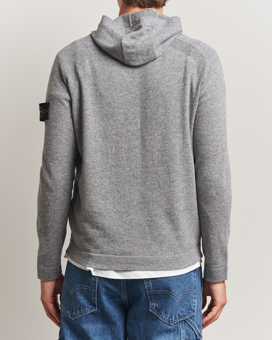 Mies | Puserot | Stone Island | Knitted Geelong Wool Hood Cement Melange