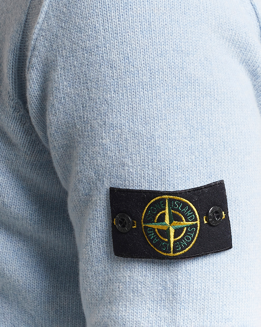 Mies | Puserot | Stone Island | Knitted Lambswool Crew Neck Sky Blue