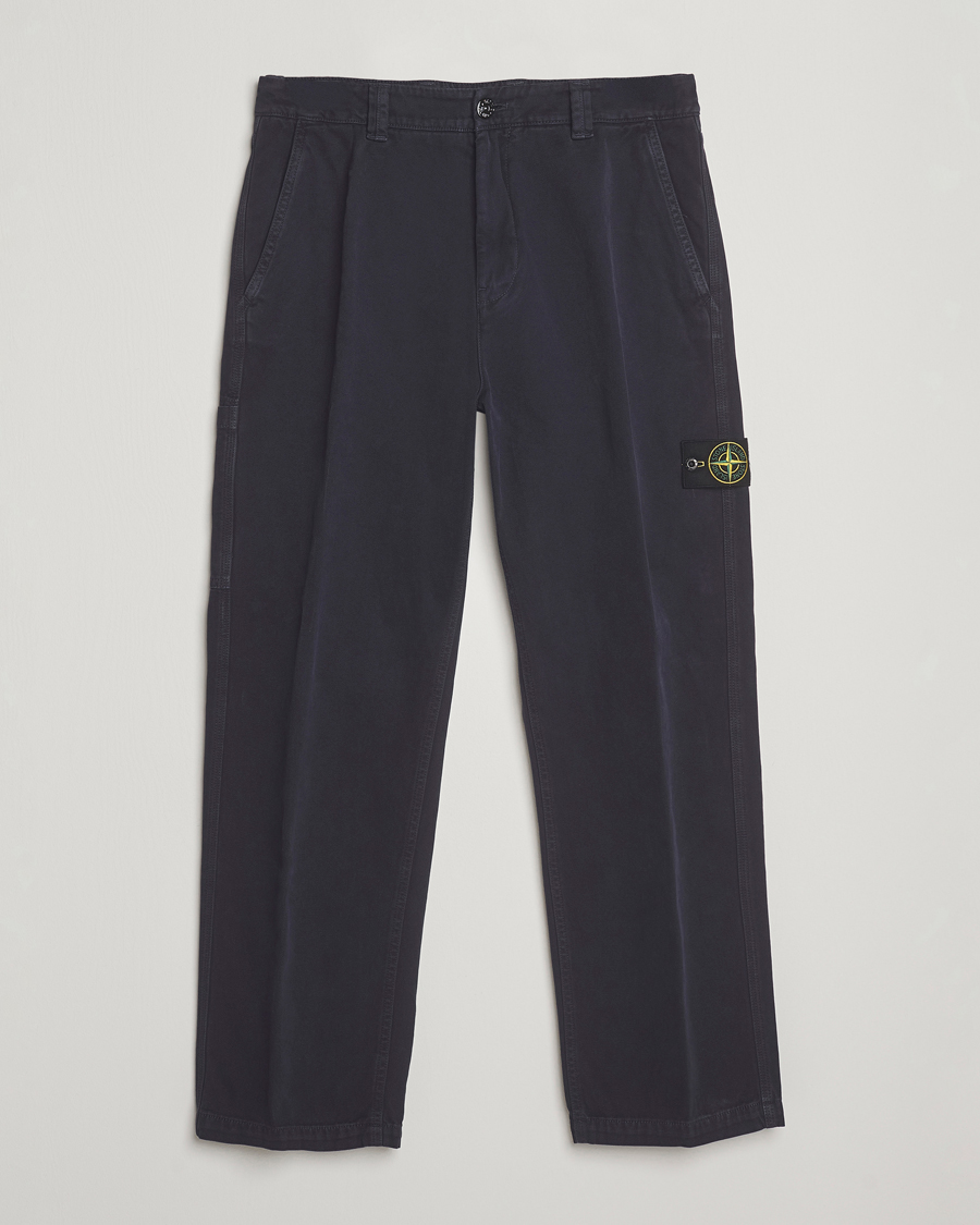 Mies | Housut | Stone Island | Panama Cotton Old Effect Trousers Ink