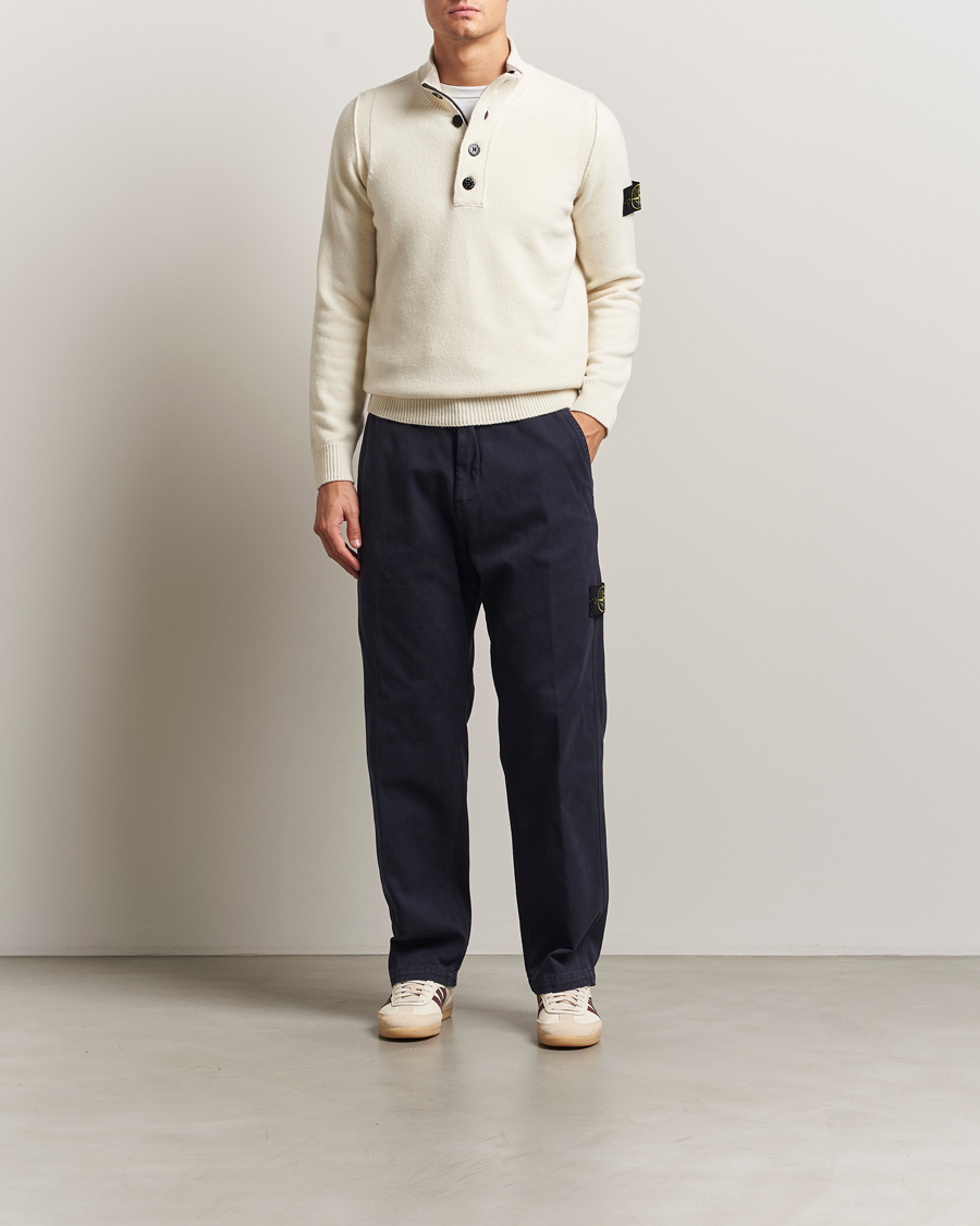 Mies | Housut | Stone Island | Panama Cotton Old Effect Trousers Ink