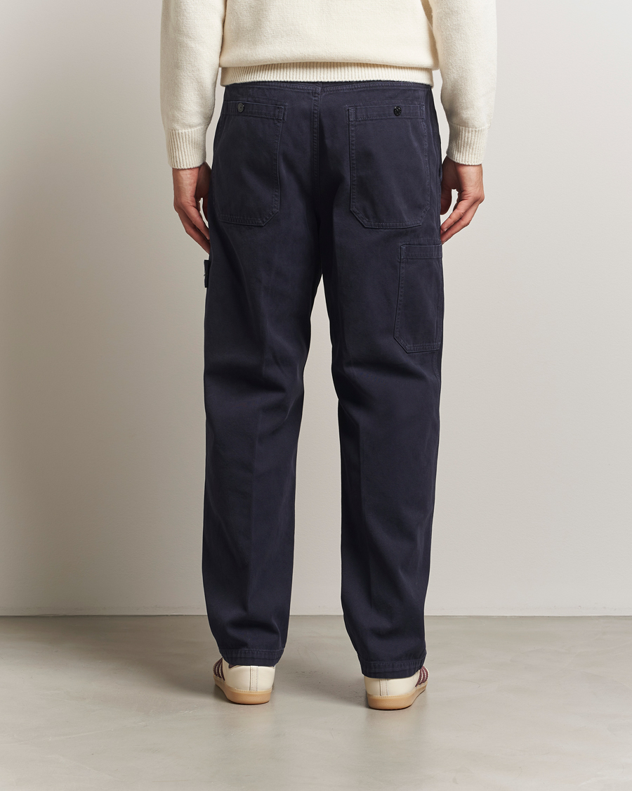 Mies | Housut | Stone Island | Panama Cotton Old Effect Trousers Ink